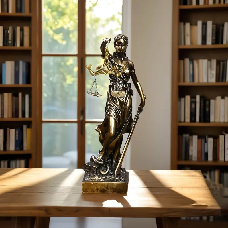 Estátua da Deusa da Justiça — Escultura Decorativa em Resina