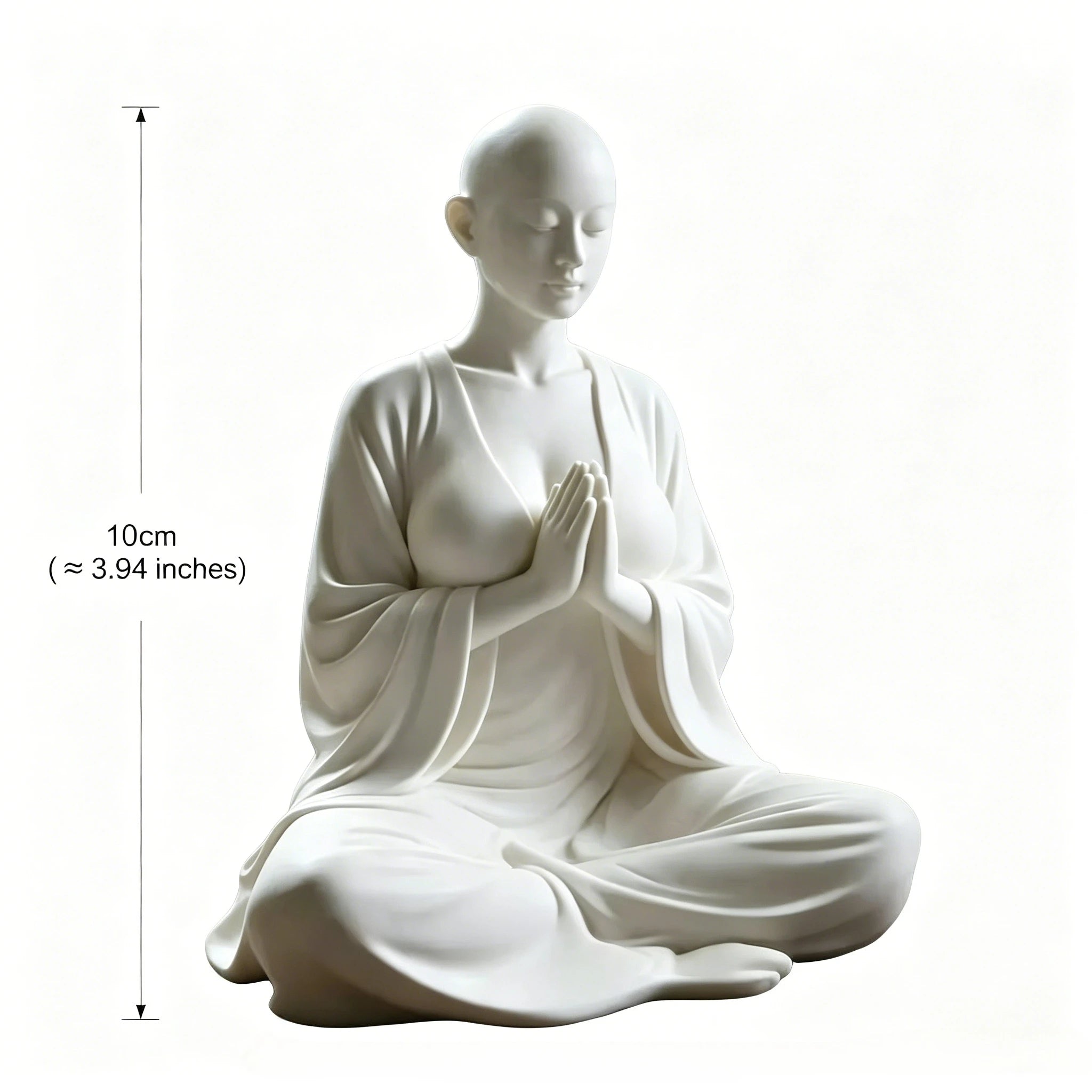 Estátua Zen de Meditação 3D — Escultura Minimalista para Decoração