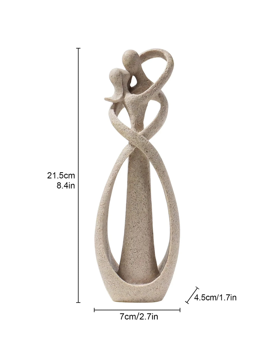 Escultura Casal em Abraço — Símbolo de Amor e Conexão