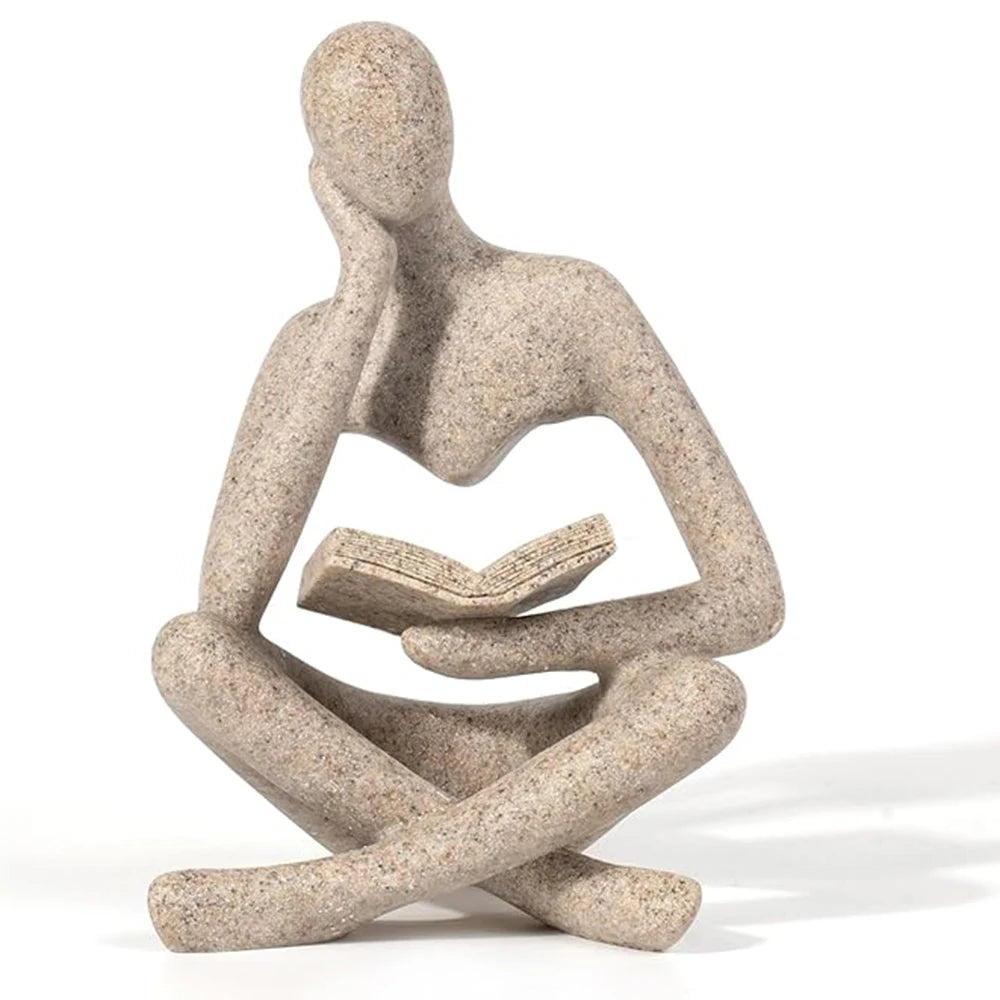 Escultura O Pensador — Estátua Decorativa Moderna em Resina