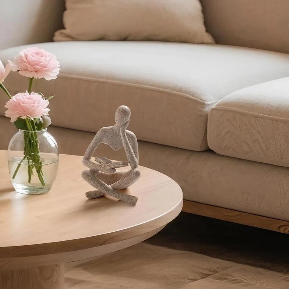 Escultura O Pensador — Estátua Decorativa Moderna em Resina