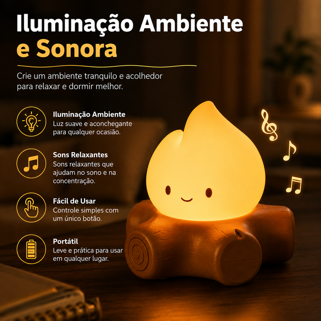 Luminária Fogueira LED