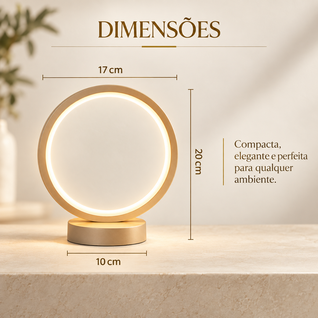 Luminária de Mesa LED Arte