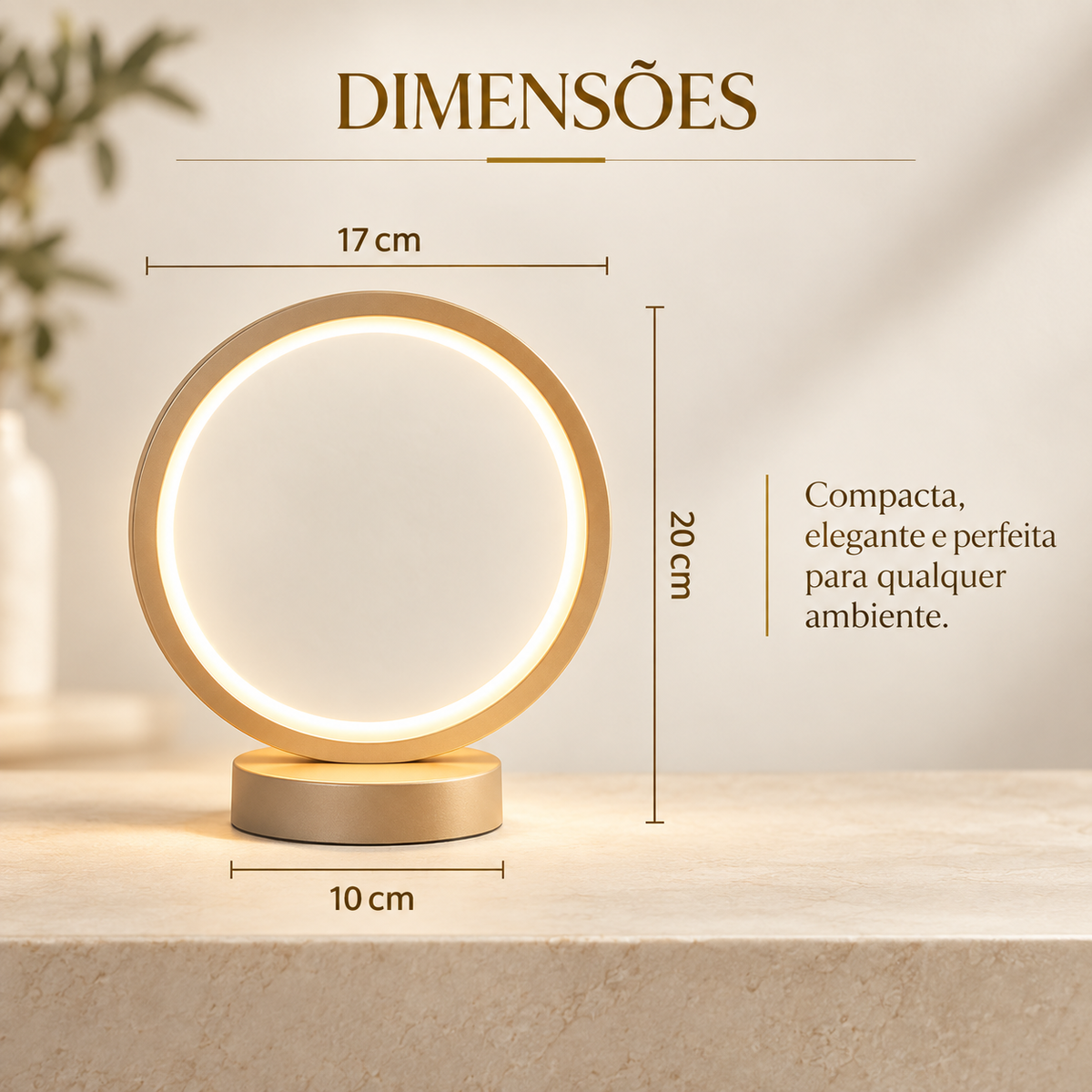 Luminária de Mesa LED Arte