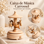Caixa de Música Carrossel em Madeira