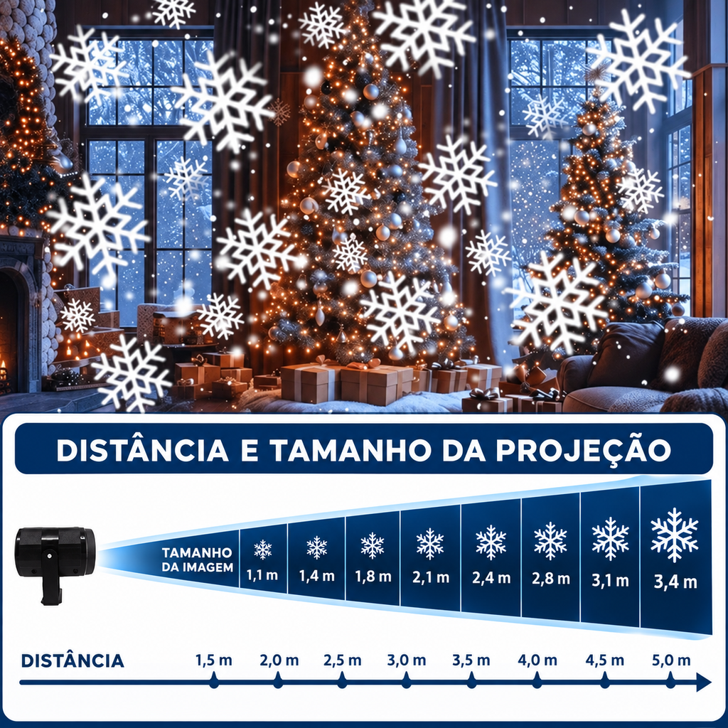 Projetor Floco de Neve led