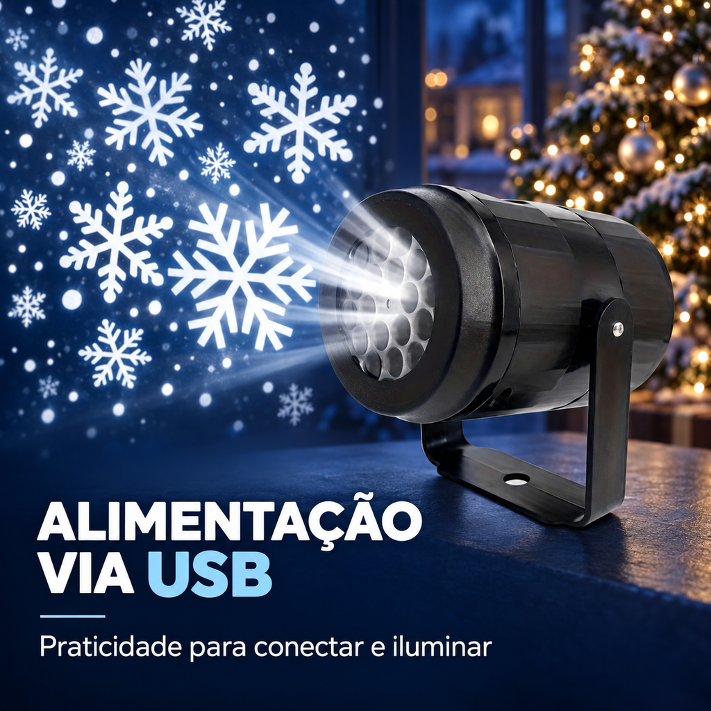 Projetor Floco de Neve led