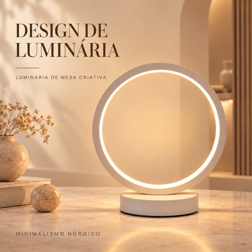 Luminária de Mesa LED Arte