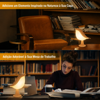 Luminária LED Pássaro Touch Recarregável USB 3 Níveis de Brilho Sem Fio Decorativa